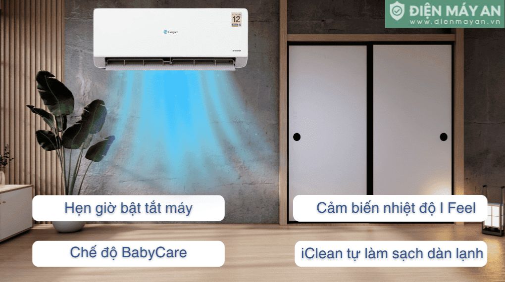 Điều hòa Casper Inverter 12000 BTU 1 chiều QC-12IU36A
